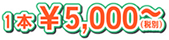 税別1本5000円～